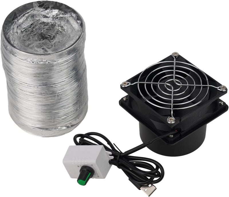 Cloudpower Smoke Absorber Fume Extractor Fan USB Adjustable Speed Solder Pipe Duct Exhuast Fan with Pipe Tube Ventilation(Fan plus 3 m pipe) - Image 1